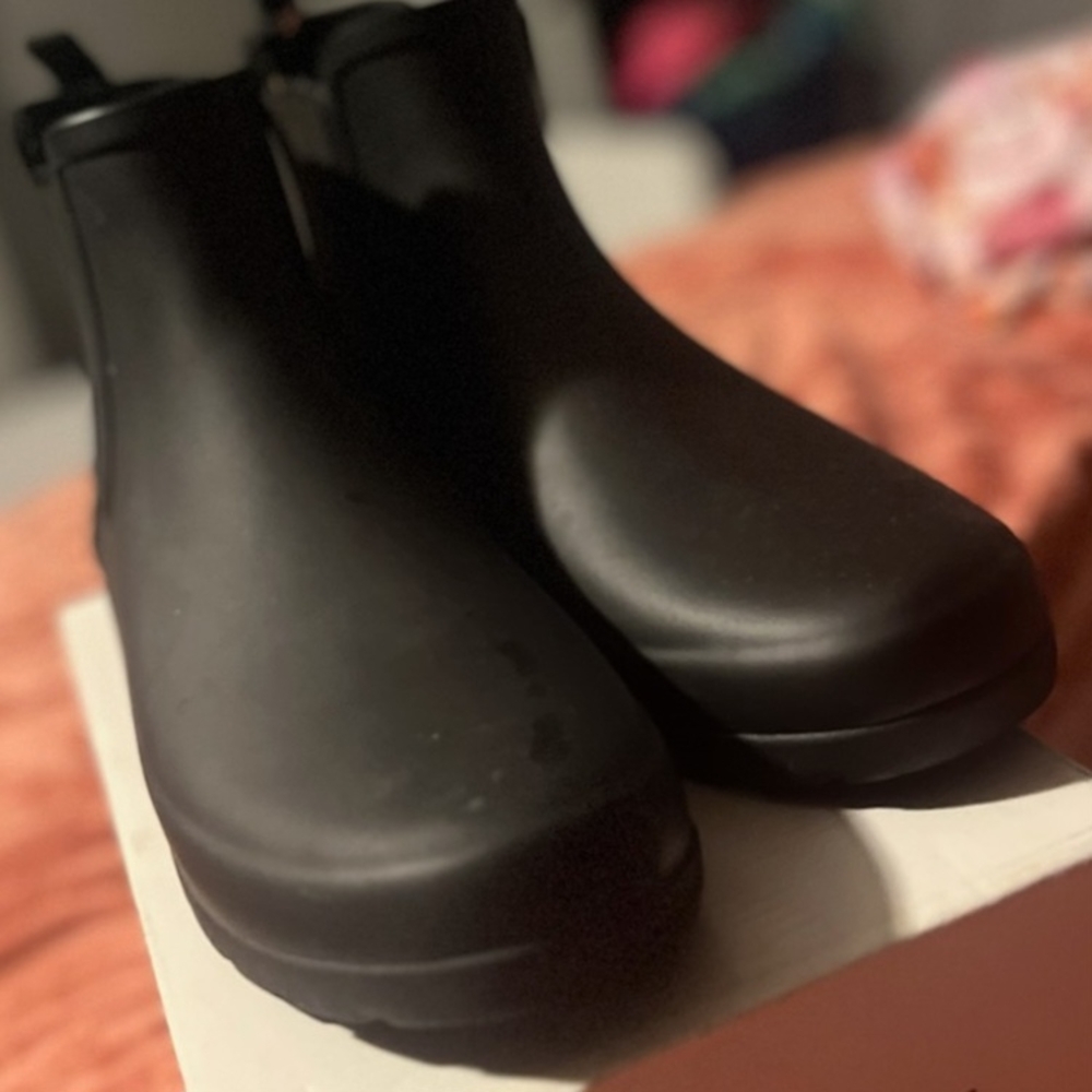 Black Ankle Rain Boots